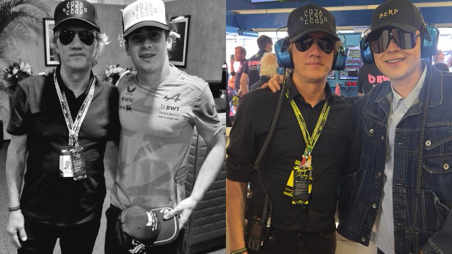Charly Alberti visitó a Franco Colapinto en el GP de México y se encontró con Bizarrap