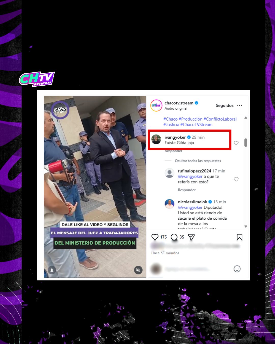 ⚖️ el mensaje de gyoker al juez bosch que luego borróun comentario del diputado oficialista iván